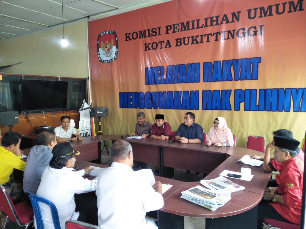 Parpol Peserta Pileg 2019 Setujui Rancangan DCT KPU Kota Bukittinggi