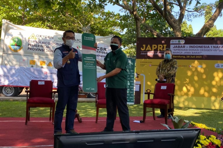 Jabar Terima 858 Ton Oksigen Cair dari Sumsel