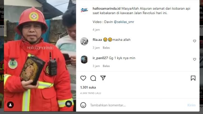 VIDEO!, Keajaiban, Al Qur'an Selamat dari Kebakaran Rumah, Warganet: Massa Allah!