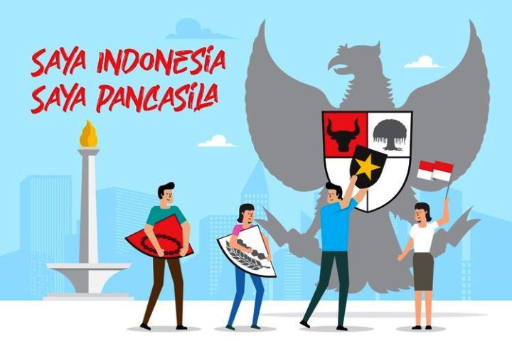 ilustrasi ideologi pancasila.bbs
