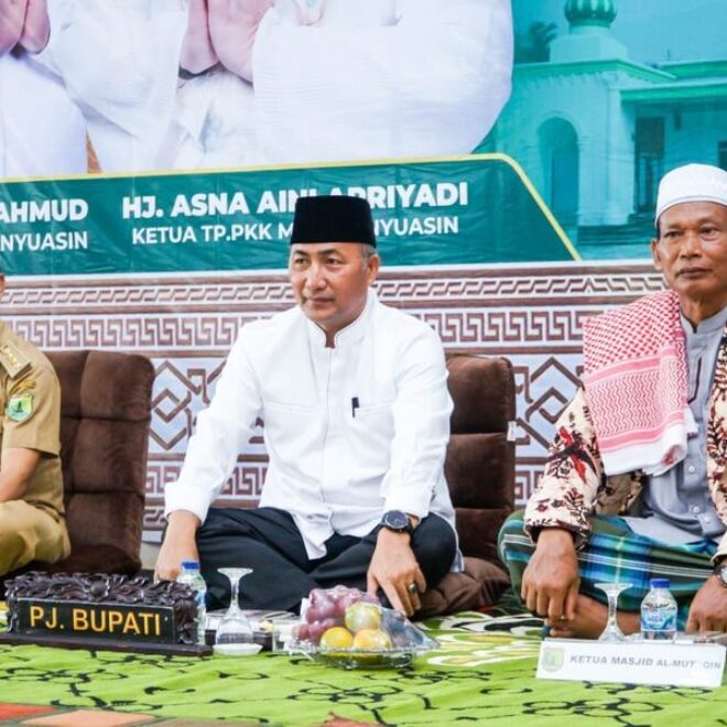 resmikan masjid di sungai lilin ini pesan pj bupat