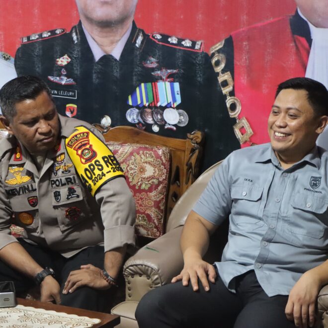 Persiapan zoom meeting operasi lilin 2024 bersama Kapolri dan instansi terkait di Pos Pengamanan NATARU Gumawang.