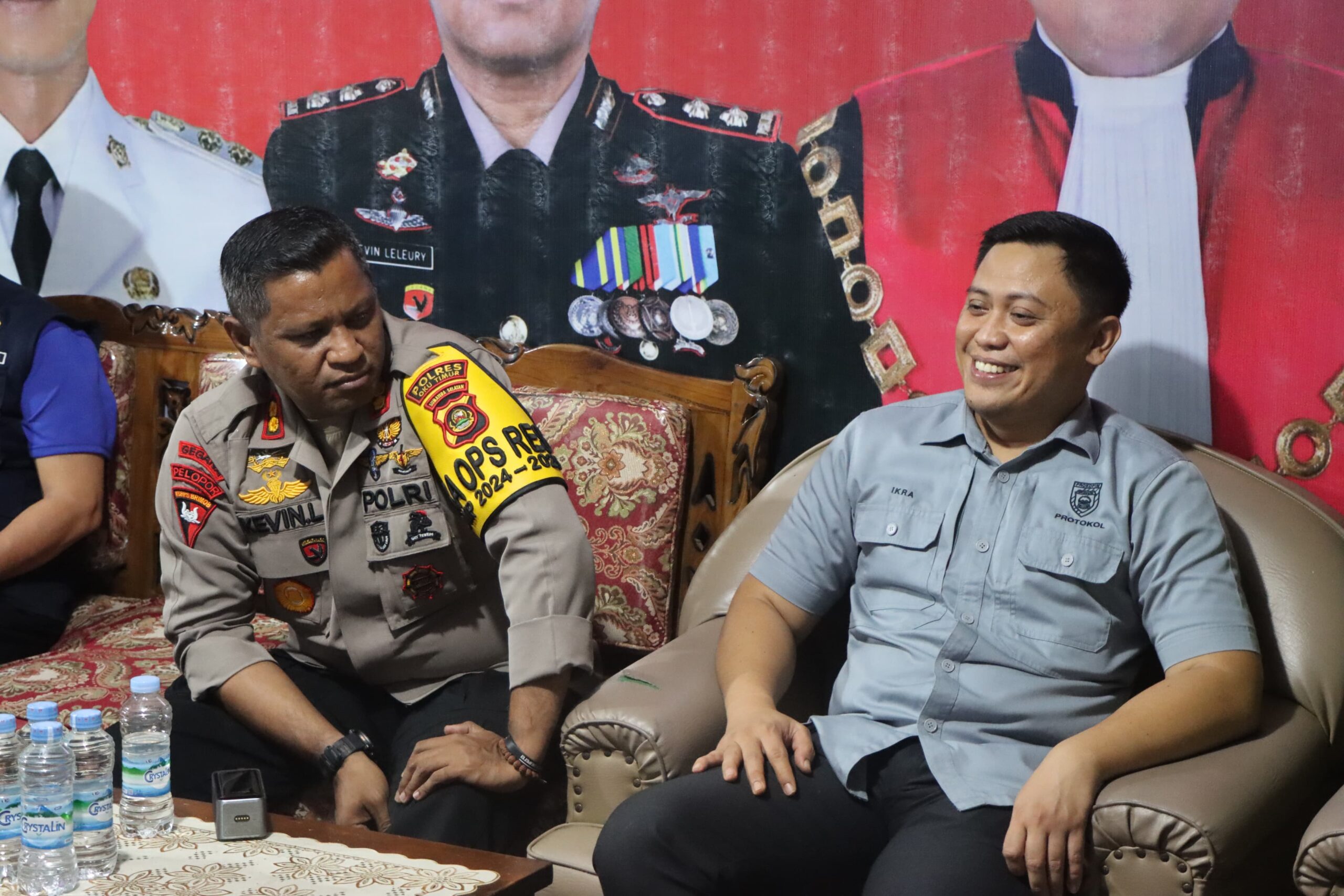 Persiapan zoom meeting operasi lilin 2024 bersama Kapolri dan instansi terkait di Pos Pengamanan NATARU Gumawang.