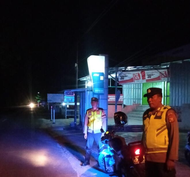 Personel Polsek BMT melakukan patroli di titik-titik strategis cegah munculnya 3C.