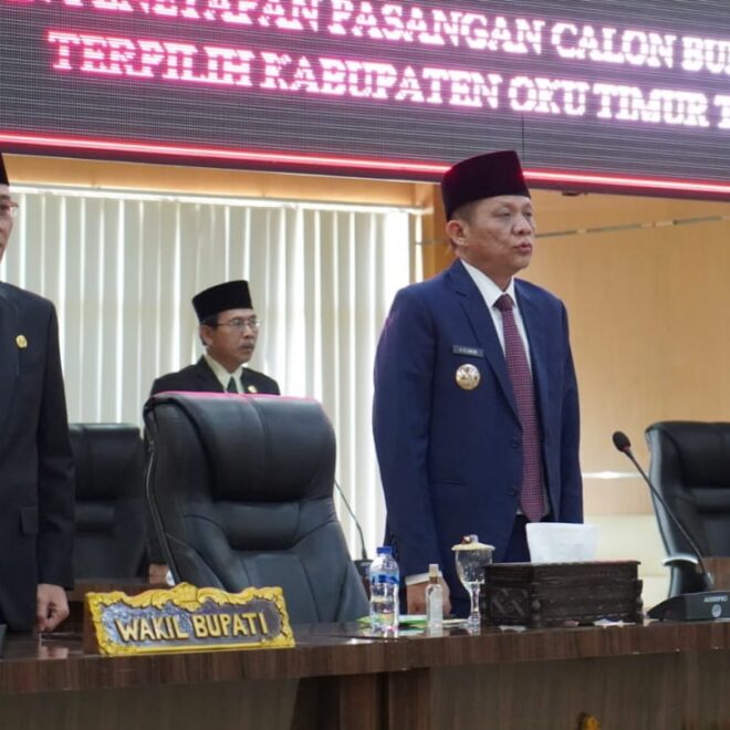 Pasangan Bupati - Wakil Bupati OKU Timur Lanosin - M Adi Nugraha Purna Yudha. 