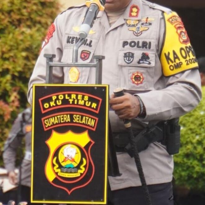 Kapolres Ogan Komering Ulu Timur AKBP Kevin Leleury Selaku KA OPS RES Operasi Pekat I Musi 2025.