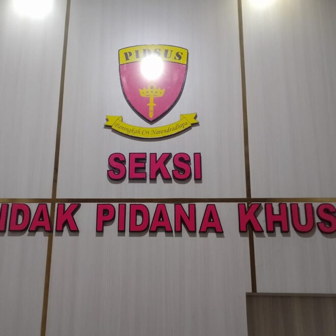Ruangan Seksi Tindak Pidana Khusus Kejari Palembang.