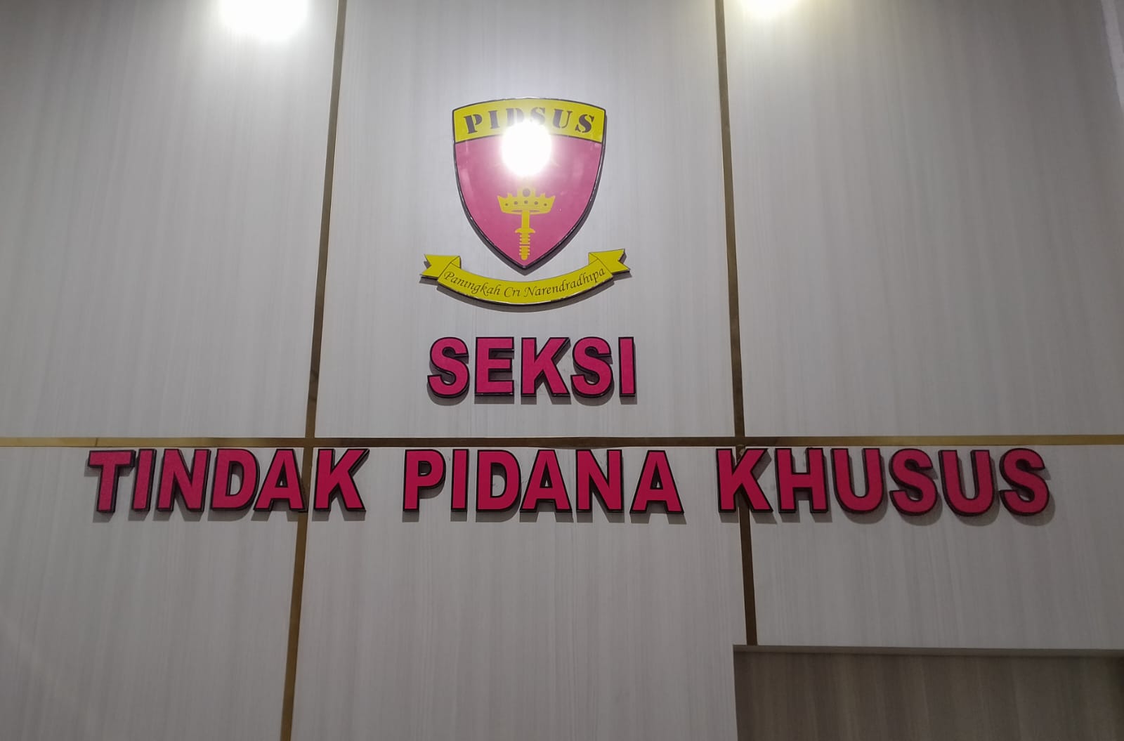 Ruangan Seksi Tindak Pidana Khusus Kejari Palembang.