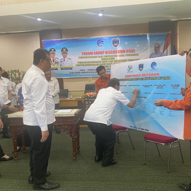 Penandatanganan MoU dan komitmen bersama penyelenggaraan satu data.