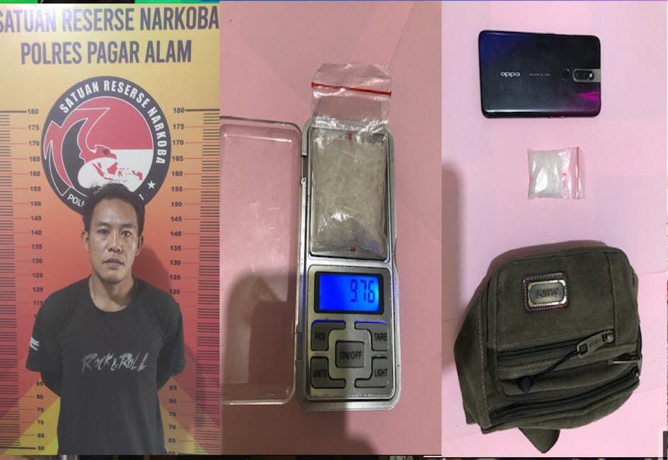 Pengedar Narkoba di Pagar Alam Tertangkap Tangan Bawa Sabu 9,76 Gram