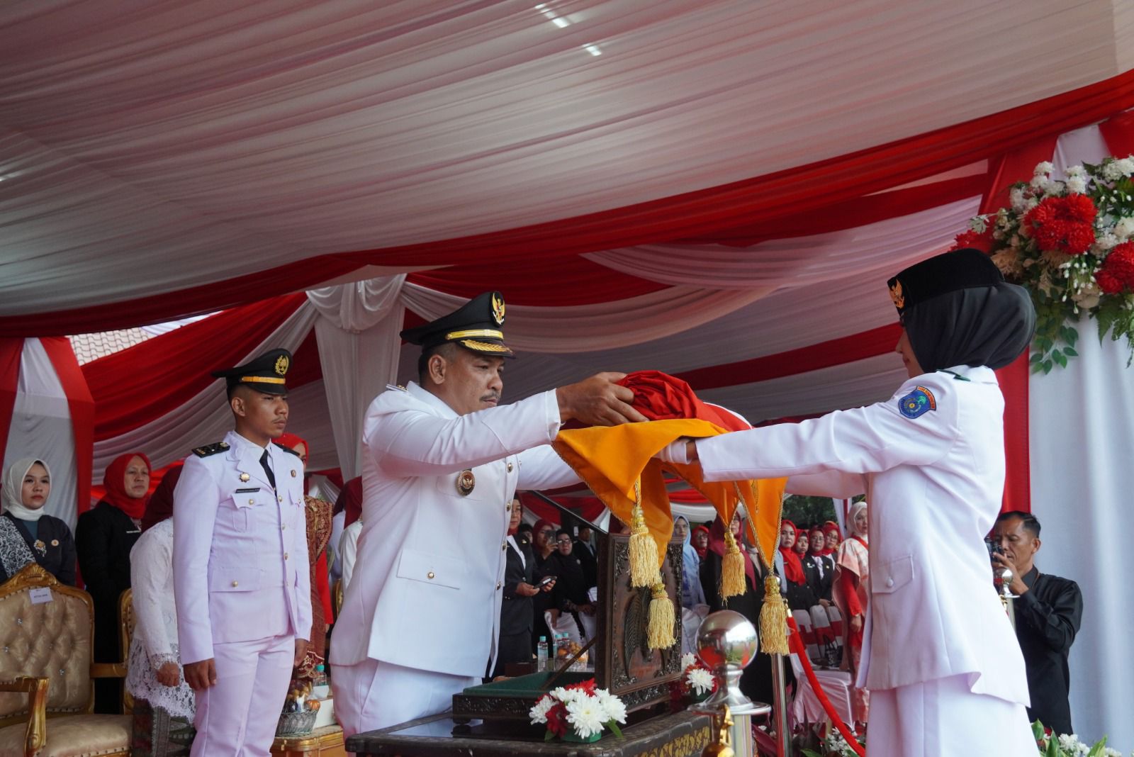 Rangkaian Upacara HUT RI di OKI Tertib dan Khidmat Wakil Bupati Mengaku Bangga