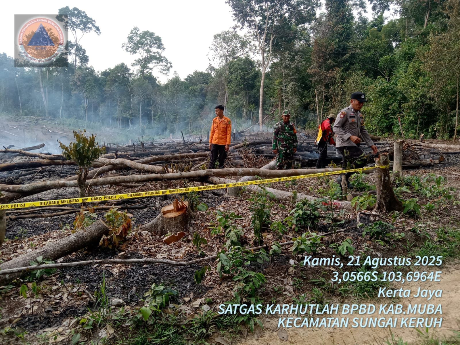 BPBD Muba Padamkan Karhutla di Dua Titik, 5 Hektare Lahan Berhasil Diselamatkan