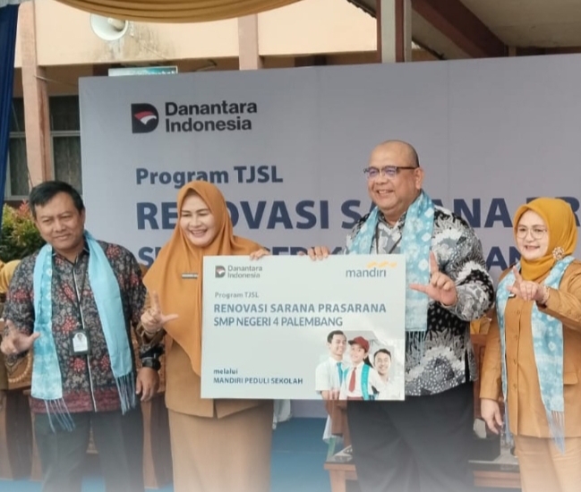 Terima Bantuan Bank Mandiri, SMP 4 Diharap Ciptakan Lingkungan Belajar Lebih Efektif
