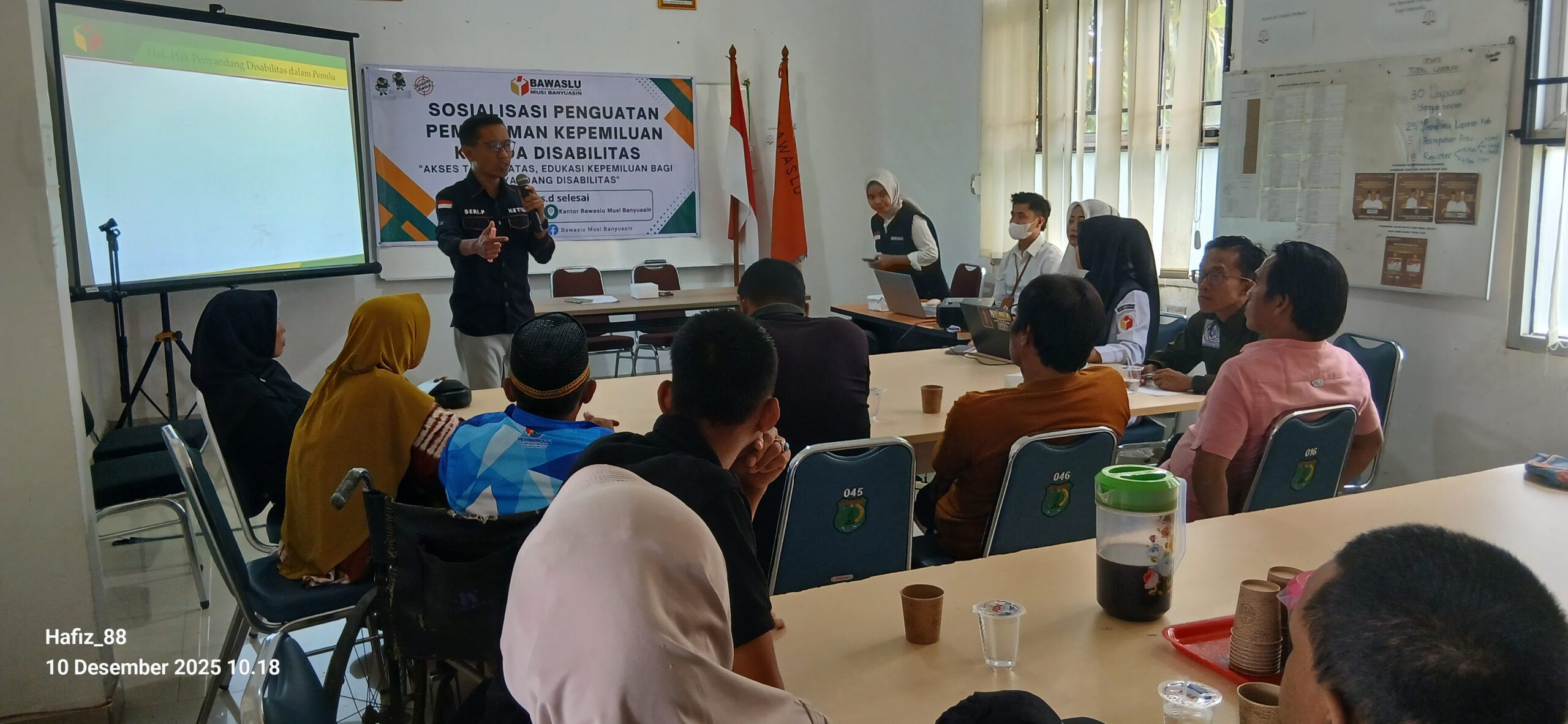 Bawaslu Muba Gelar Edukasi dan Sosialisasi Kepemiluan Bagi Penyandang Disabilitas.