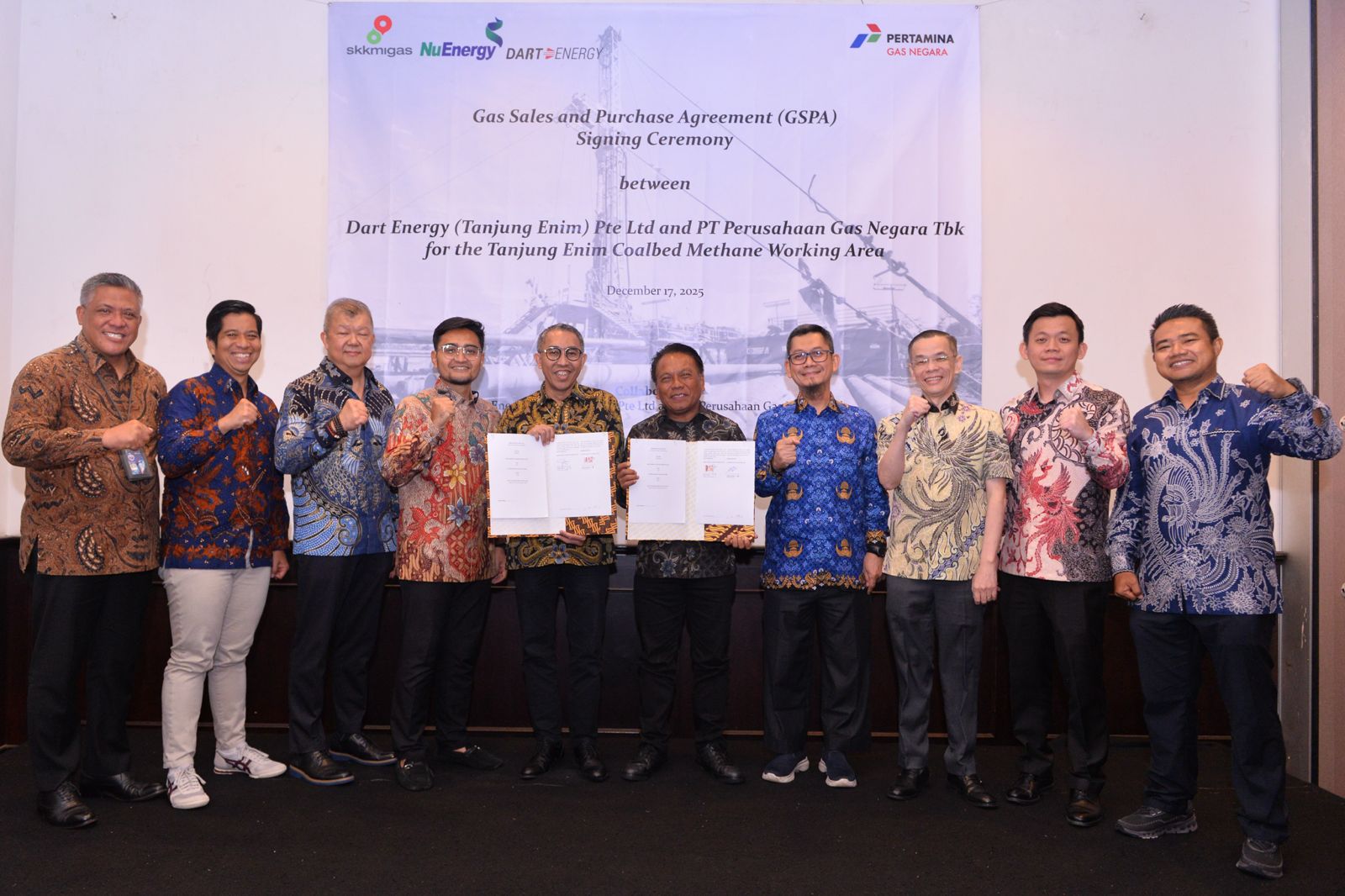 Wujudkan Diversifikasi Pasokan, PGN dan Dart Energy Kerjasama Pemanfaatan CBM dari WK GMB Tanjung Enim