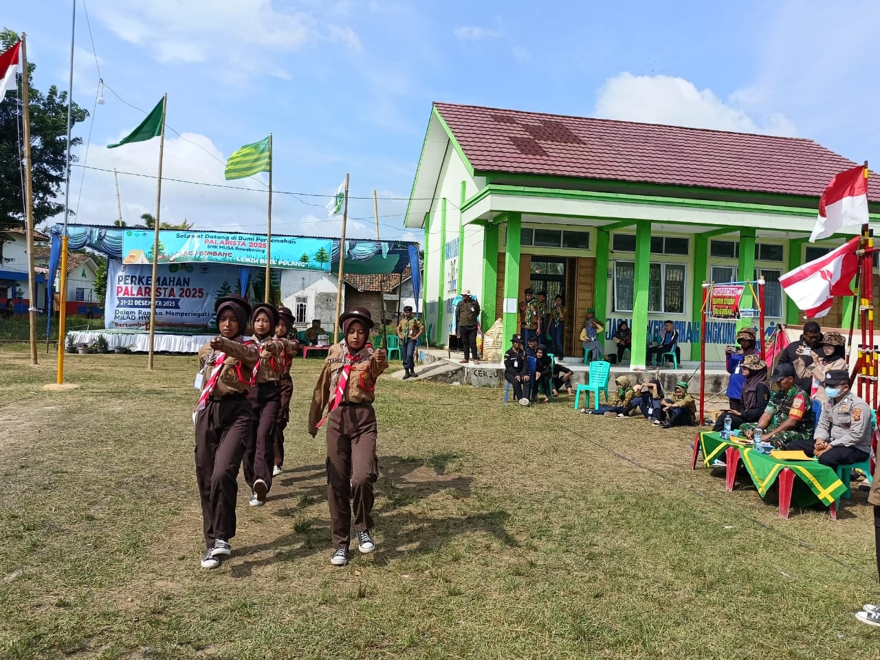 Giat perlombaan baris berbaris yang diikuti oleh pelajar se Kecamatan Buay Madang Timur.