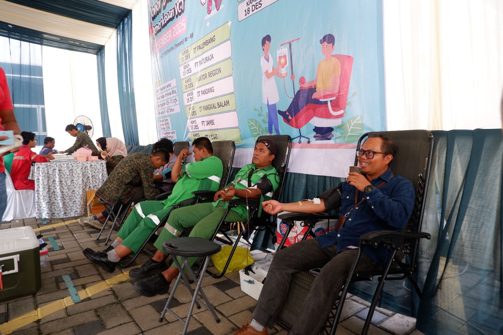 Pertamina Patra Niaga Regional Sumbagsel Gelar Donor Darah dan Pemeriksaan VCT dalam Rangka HUT Pertamina ke-68