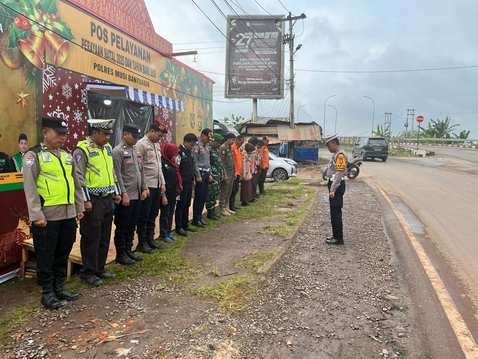 Sinergi TNI POLRI serta Pemkab Muba Dalam Pengamanan Nataru