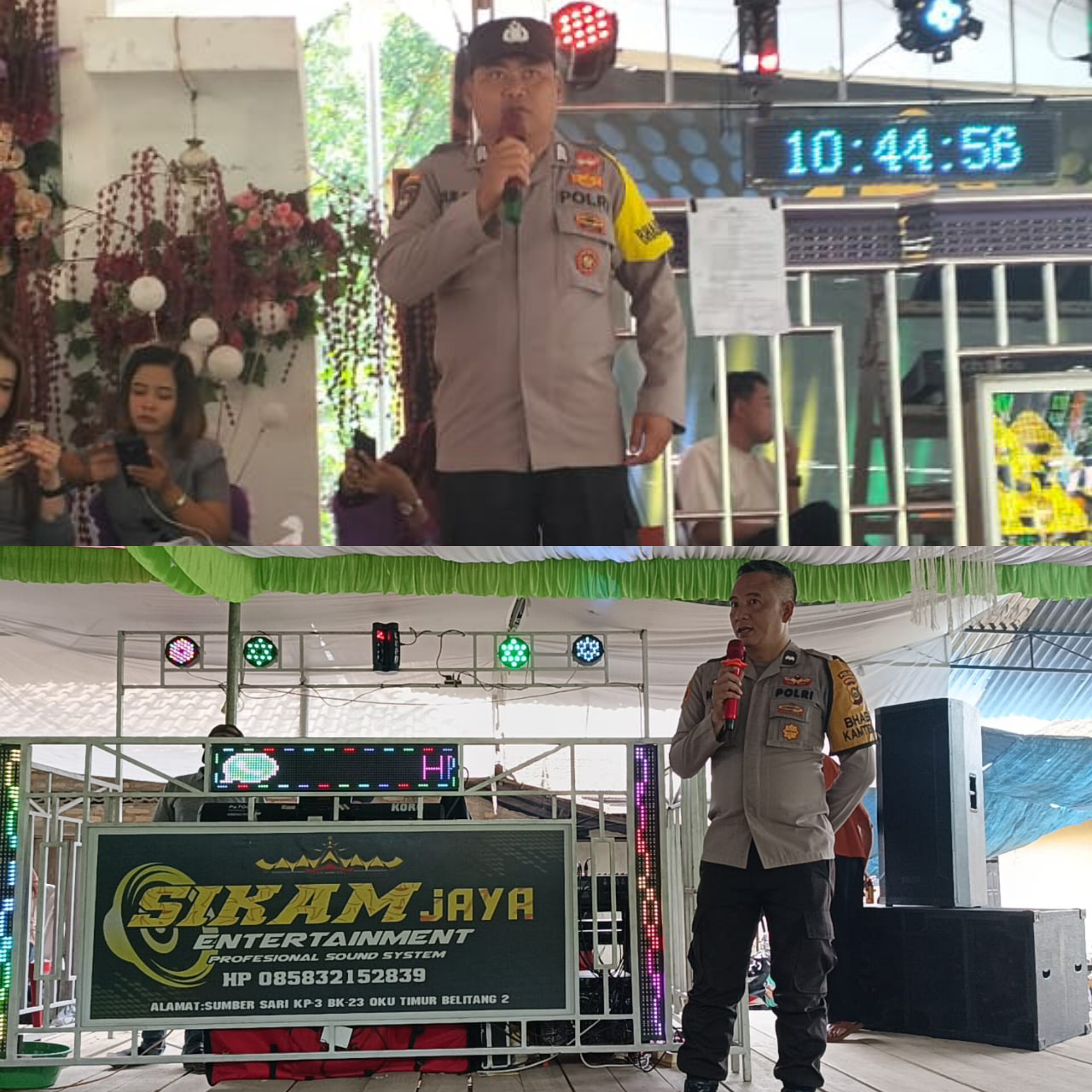 Bhabinkamtibmas Polsek Buay Madang Timur mendatangi pusat keramaian yang tengah menggelar resepsi khitanan dan pernikahan.