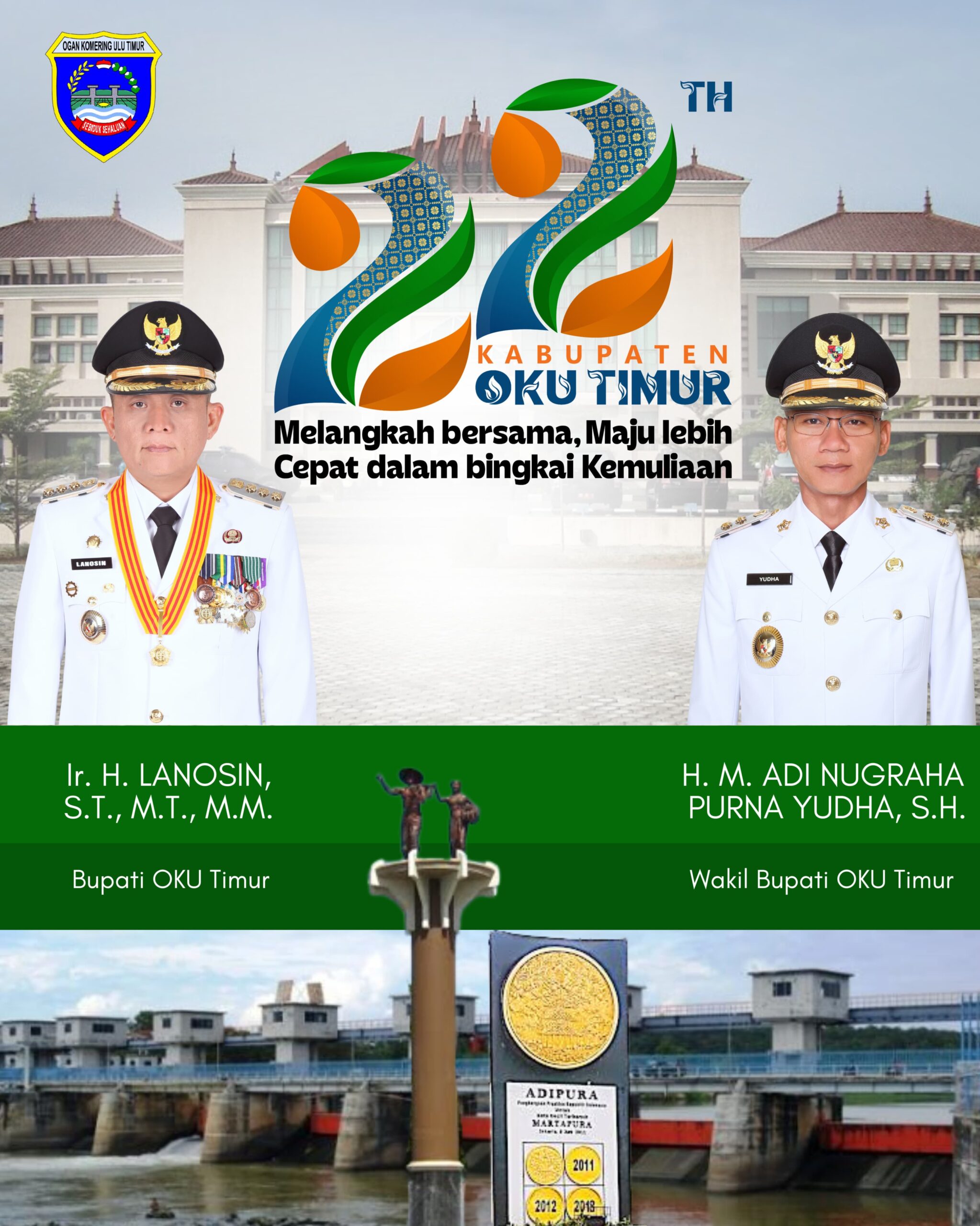 Logo HUT OKU Timur ke-22. 