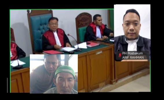 Terdakwa Ismail mengikuti persidangan secara daring dari Lapas Pakjo Palembang, Selasa (13/1/2026). (Photo: Hermansyah)
