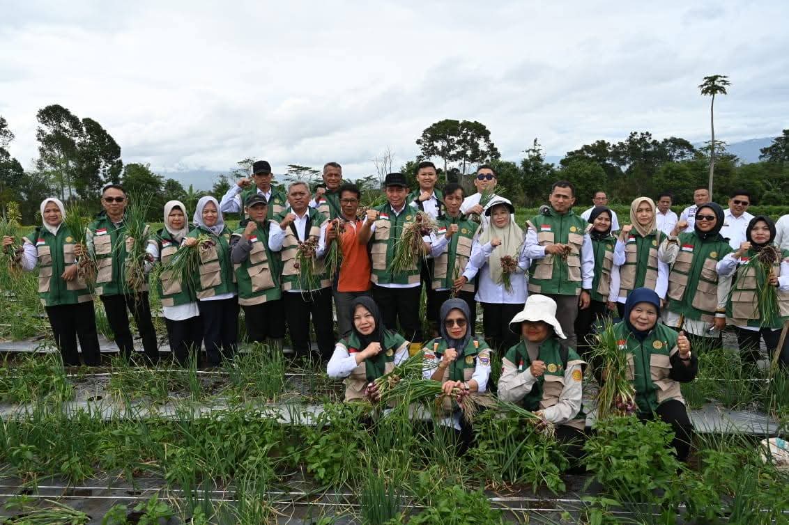 Tekan Laju Inflasi, Pemkot Pagar Alam Panen Raya Bawang Merah Varietas Bima