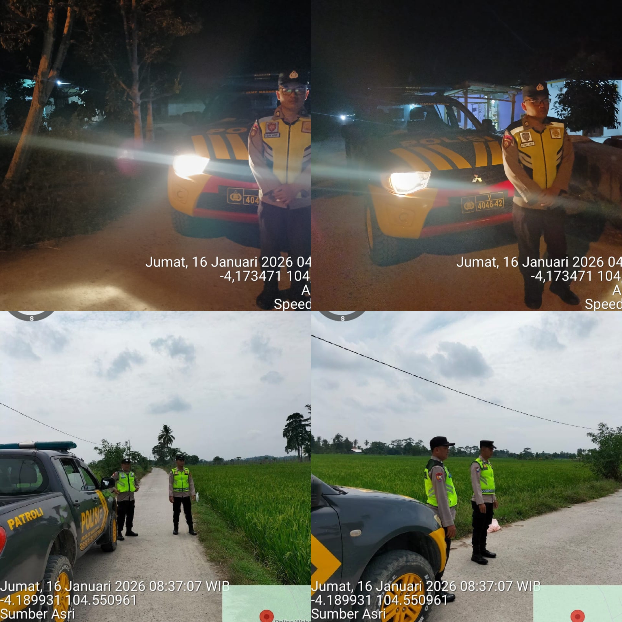 Tingkatkan Kamtibmas Wilkum, Polsek BMT Siang Malam Gelar Patroli KRYD