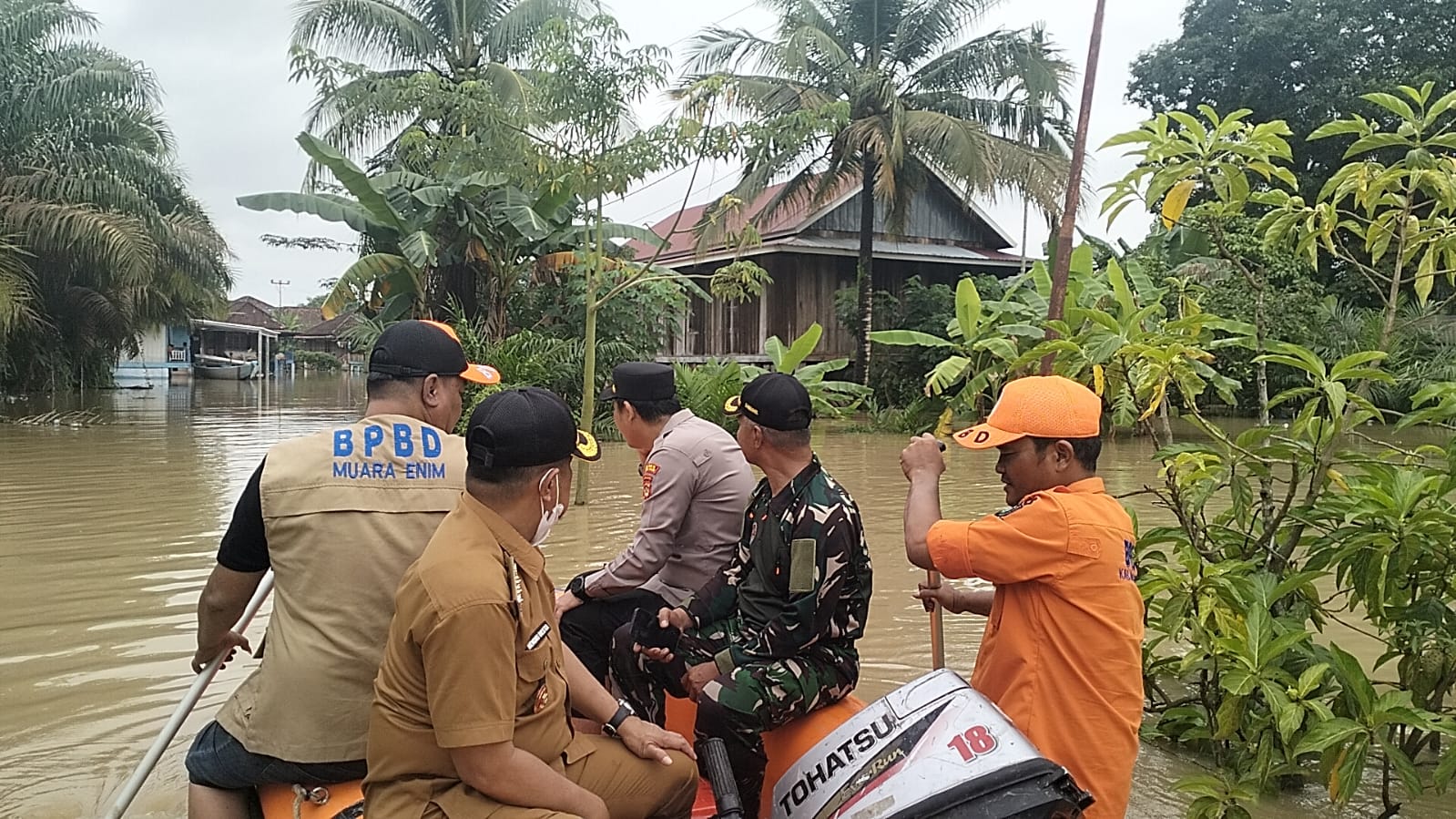 Banjir Rendam 4 Desa di Gunung Megang, Ketinggian Air Capai 1 Meter
