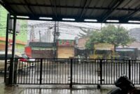 Kondisi hujan di wilayah Palembang. Foto: Tia