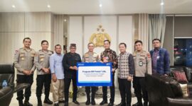 Penyerahan simbolis 25 unit mesin pipil jagung dari PT Bank Rakyat Indonesia (Persero) Tbk melalui program BRI Peduli TJSL kepada perwakilan Gapoktan se-Sumatera Selatan di Kantor Polda Sumatera Selatan, Rabu (4/3/2026).