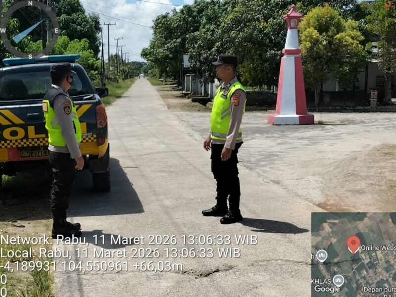 Giat Patroli Siang dan KRYD oleh jajaran Polsek Buay Madang Timur di Desa Sumber Mulyo. Fokus utama pada pencegahan tindak kriminalitas serta imbauan mitigasi Karhutla kepada warga. Situasi terpantau aman dan terkendali.