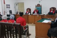 Saat majelis hakim Bacakan Putusan sela di persidangan yang digelar di PN Palembang, Rabu (11/3/2026)