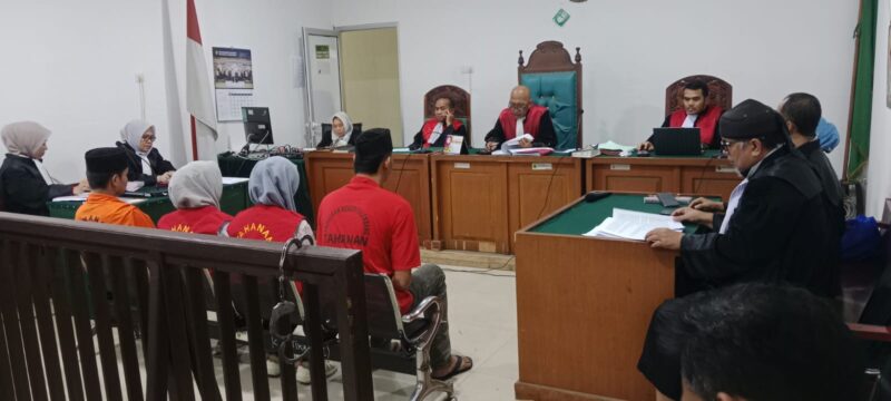 Saat majelis hakim Bacakan Putusan sela di persidangan yang digelar di PN Palembang, Rabu (11/3/2026)