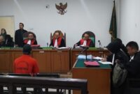 Saat Majelis hakim membacakan putusan Terdakwa Hariyanto di PN Palembang, Rabu (11/3/2026)