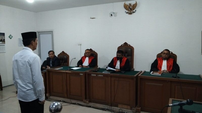 Saat Mantan Wali Kota Palembang, Harnojoyo, dijatuhi hukuman 2 tahun 4 bulan penjara di Pengadilan Negeri (PN) Tipikor Palembang, Kamis (12/3/2026)