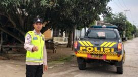 Personel Polsek Buay Madang Timur melaksanakan patroli pagi dan KRYD di wilayah Desa Metro Rejo. 