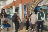Suasana area Check in Bandara SMB II Palembang, Senin (30/3/2026). Foto: Tia