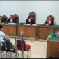 Sidang lanjutan kasus dugaan korupsi penguasaan lahan negara seluas 1.756 hektare menghadirkan pembacaan tuntutan terhadap terdakwa Ir. Amin Mansur di Pengadilan Tipikor Palembang, Senin (30/3/2026).
