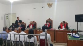 Enam terdakwa kasus dugaan korupsi kredit PT Bank Rakyat Indonesia (Persero) Tbk menjalani sidang perdana di Pengadilan Tipikor Palembang, Senin (30/3/2026).