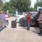 Sejumlah massa dari CACA Sumsel menggelar aksi unjuk rasa di depan Pengadilan Negeri (PN) Tipikor Palembang, Selasa (31/3/2026)