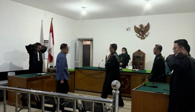 Saat terdakwa Wilson dihadirkan disidang PN Tipikor Palembang, Selasa (31/3/2026)