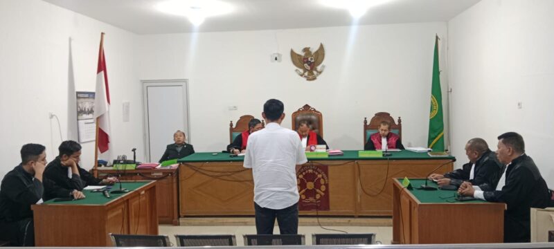 Saat terdakwa Bembi Adisaputra dihadirkan di PN Tipikor Palembang, Selasa (31/3/2026) untuk mendengarkan pembacaan putusan