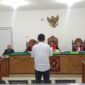Saat terdakwa Bembi Adisaputra dihadirkan di PN Tipikor Palembang, Selasa (31/3/2026) untuk mendengarkan pembacaan putusan