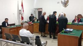 Suasana persidangan di PN Palembang saat pembacaan pembelaan (pledoi) di PN Tipikor Palembang, Selasa (31/3/2026)