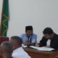 Sidang dugaan korupsi Dana Desa dengan terdakwa mantan Kepala Desa Tanjung Dalam, Suhendratno, saat menjalani persidangan di Pengadilan Tipikor Palembang, Rabu (1/4/2026).