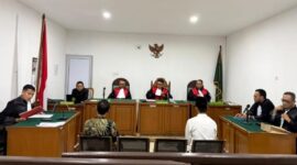 Saat Hakim PN Tipikor Palembang bacakan putusan sela, Rabu (1/4/2026)