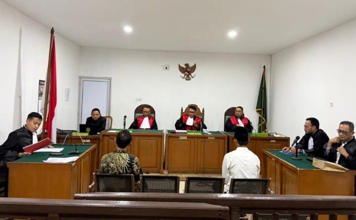 Saat Hakim PN Tipikor Palembang bacakan putusan sela, Rabu (1/4/2026)