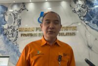 Kepala BPS Sumatera Selatan, Mohammad Wahyu Yulianto saat diwawancarai langsung, Kamis (2/4/2026). Foto: Tia