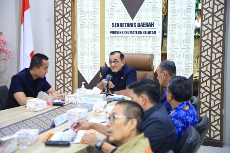 Sekda Sumsel Edward Candra Hadiri Rakor Karhutla 2026, Targetkan Status Siaga Darurat Sebelum 23 April