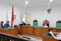 Saat sidang Perdana Praperadilan digelar di PN Palembang Senin (6/4/2026) yang diketahui Hakim tunggal Sangkot Lumban Tobing SH MH